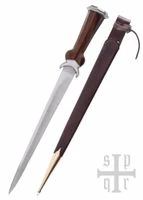 Deutscher Nierendolch Mit Lederscheide, 15. Jahrhundert