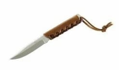 Wildsteer Baby Wild Gürtelmesser, Sandvik 12C27, Ledergriff