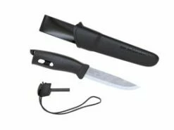 Morakniv Gürtelmesser COMPANION SPARK, Rostfreier Stahl, Schwarzer TPE-Griff, Feuerstarter, Polymer-Scheide 4 Morakniv Gürtelmesser COMPANION SPARK, Rostfreier Stahl, Schwarzer TPE-Griff, Feuerstarter, Polymer-Scheide -Morakniv Shop 131110 0