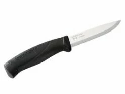 Morakniv Mora-Messer, Companion, Rostfreier Sandvik-Stahl 12C27, Zweifarbiger Griff, Neonfarbene Scheide Mit Clip