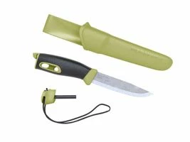 Morakniv Gürtelmesser COMPANION SPARK, Rostfreier Stahl, Grüner TPE-Griff, Feuerstarter, Polymer-Scheide 3 Morakniv Gürtelmesser COMPANION SPARK, Rostfreier Stahl, Grüner TPE-Griff, Feuerstarter, Polymer-Scheide