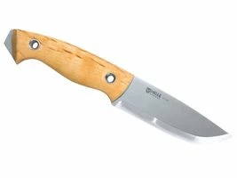 Helle Outdoormesser Gaupe, Dreilagenstahl, Maserbirke-Griff, Lederscheide 9 Helle Outdoormesser Gaupe, Dreilagenstahl, Maserbirke-Griff, Lederscheide – Bild 7