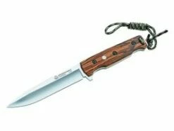 Puma IP Gürtelmesser, Stahl AN.58, Full Tang, Feuerstarter, Bokote-Griffschalen,Fangriemen-Oese, Lederscheide