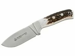 Puma IP Gürtelmesser Cervato Stag, Molybdän-Vanadium Stahl, Hirschhorn-Griffschalen, Lederscheide