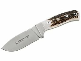 Puma IP Gürtelmesser Cervato Stag, Molybdän-Vanadium Stahl, Hirschhorn-Griffschalen, Lederscheide 3 Puma IP Gürtelmesser Cervato Stag, Molybdän-Vanadium Stahl, Hirschhorn-Griffschalen, Lederscheide