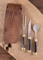 Messer Mit Griff Aus Olivenholz Und Lederscheide 8 Messer Mit Griff Aus Olivenholz Und Lederscheide – Bild 6