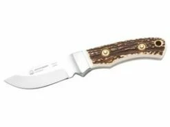 Puma Rotwildmesser, 1.4110, HirschhornGriff, Sattellederscheide