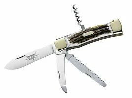 Puma Jagdmesser Saubart, Rostfreier Sandvik-Stahl 14C28N, Pakkaholz, Neusilberknebel, Lederscheide 3 Puma Jagdmesser Saubart, Rostfreier Sandvik-Stahl 14C28N, Pakkaholz, Neusilberknebel, Lederscheide