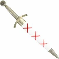 Fantasiedolch Templer Weiß/rot